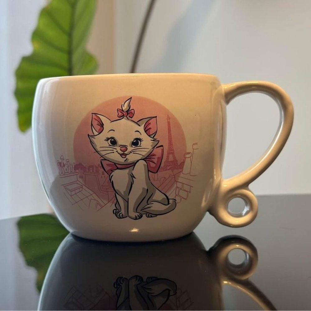 Cute White Pink Ceramic Cat Coffee Tea Mugs 16 oz Kitty Lovers Gift Women Girls